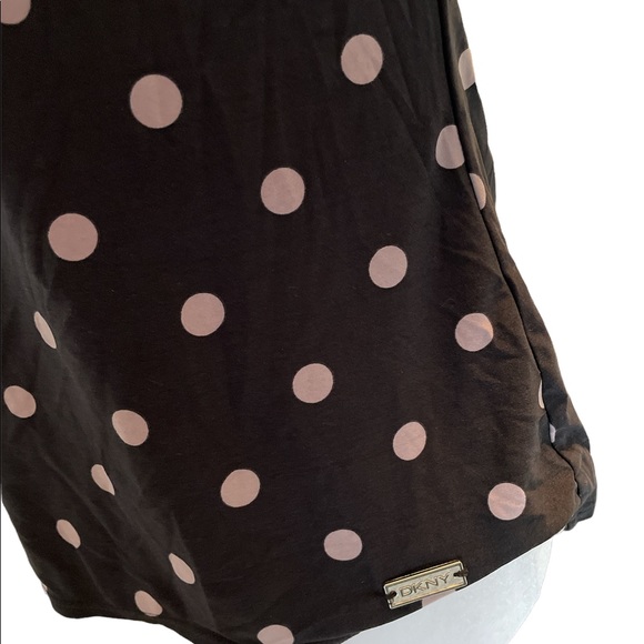 DKNY Swim Bathing Suit Top only Black with Gray Polka dots Loose Fit Small - Picture 15 of 15